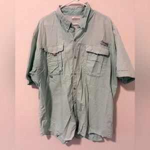 Columbia PFG Bahama II Short Sleeve Fishing Shirt Mint Green XXL